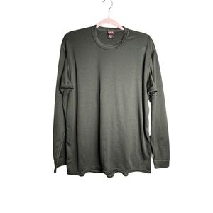 Patagonia USA Vintage Capilene Baselayer Dark Green Long Sleeve Shirt Sz L C30